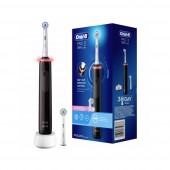 Oral-B 3000 Black JAS22 Elektromos fogkefe Forgó/oszcilláló/pulzáló Fekete