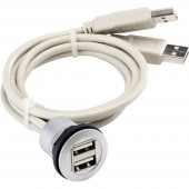 A beépített USB 2.0 aljzat kettős Alj, beépíthető RRJ_2USB RRJ_2USB Schlegel Tartalom: 1 db