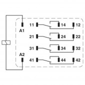 Ipari relé 10 db Phoenix Contact REL-IR4/L- 24AC/4X21