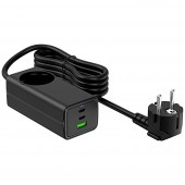 Akyga AK-CH-21 USB-s töltőkészülék 65 W Kimenetek száma: 4 x USB-C®, USB-A, Védőérintkezős dugalj