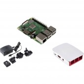 Raspberry Pi® RB-Set-3B+ Raspberry Pi® 3 B+ 1 GB 4 x 1.4 GHz Hűtőbordával, Házzal, Noobs OS-sel, HDMI™ kábellel, Tápegységgel