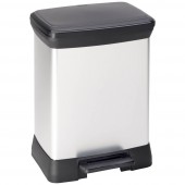 Curver DECO Bin 240638 Szemeteskuka 30 l (Sz x Ma x Mé) 390 x 510 x 290 mm Ezüst, Fekete 1 db