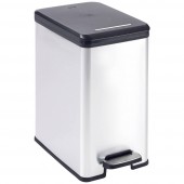 Curver DECO Bin 240639 Szemeteskuka 25 l (Sz x Ma x Mé) 250 x 450 x 420 mm Ezüst, Fekete 1 db