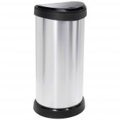 Curver DECO Bin 240641 Szemeteskuka 40 l (Sz x Ma x Mé) 335 x 685 x 285 mm Ezüst, Fekete 1 db