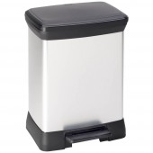 Curver DECO Bin 240642 Szemeteskuka 30 l (Sz x Ma x Mé) 390 x 510 x 290 mm Ezüst, Fekete 1 db