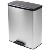 Curver Deco bin slim 254610 Szemeteskuka 65 l (Sz x Ma x Mé) 480 x 615 x 280 mm Ezüst, Fekete 1 db