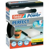 Szövetbetétes ragasztószalag fekete, 2,75m x 19mm, tesa® EXTRA POWER